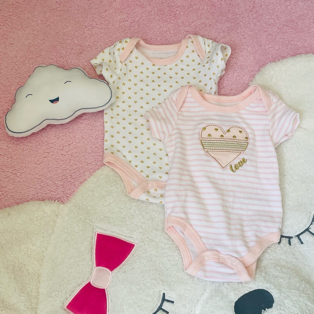 Two Onesies from duck. duck goose ( 3-6 M)
